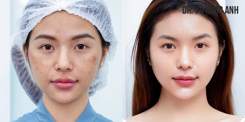 khách hàng thực hiện căng bóng da triple L 3